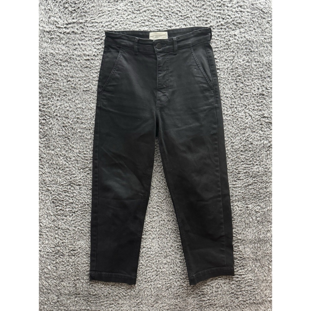 Everlane Pant The‎ Straight Leg Crop Washed Black High Rise Ankle Womens 27x25